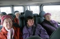 Prachatice: "Vánoční senior taxi" aneb město a okolí z okénka autobusu